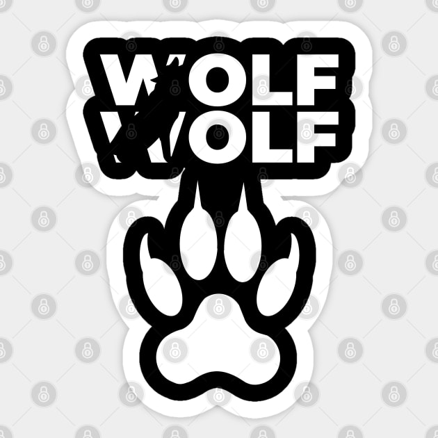 Cool Wolf Sticker by RoyaltyDesign